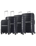Samsonite Oc2lite Expandable Hardside 4-Piece Spinner Luggage Set - Black Front Right Image 1