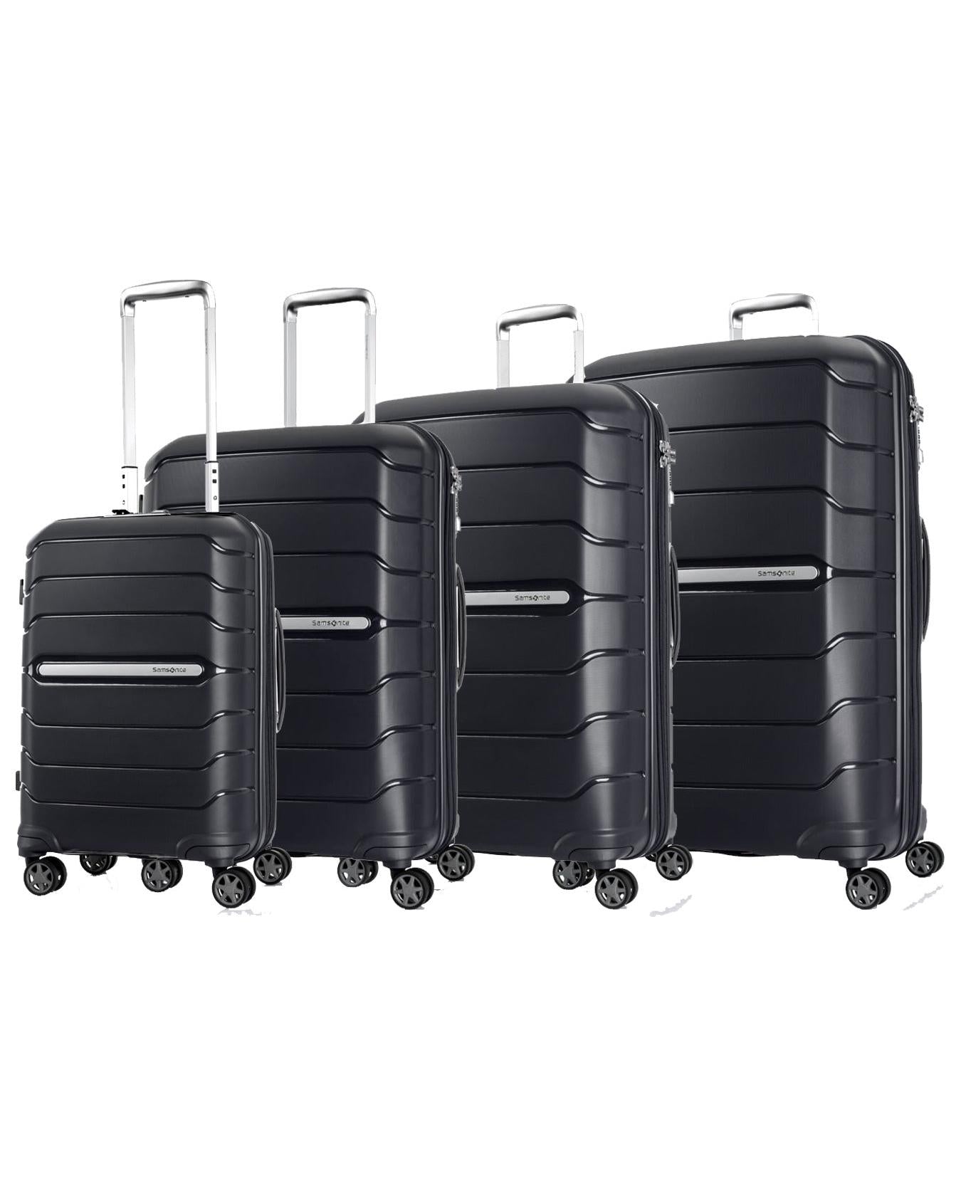 Samsonite Oc2lite Expandable Hardside 4-Piece Spinner Luggage Set - Black Front Right Image 1