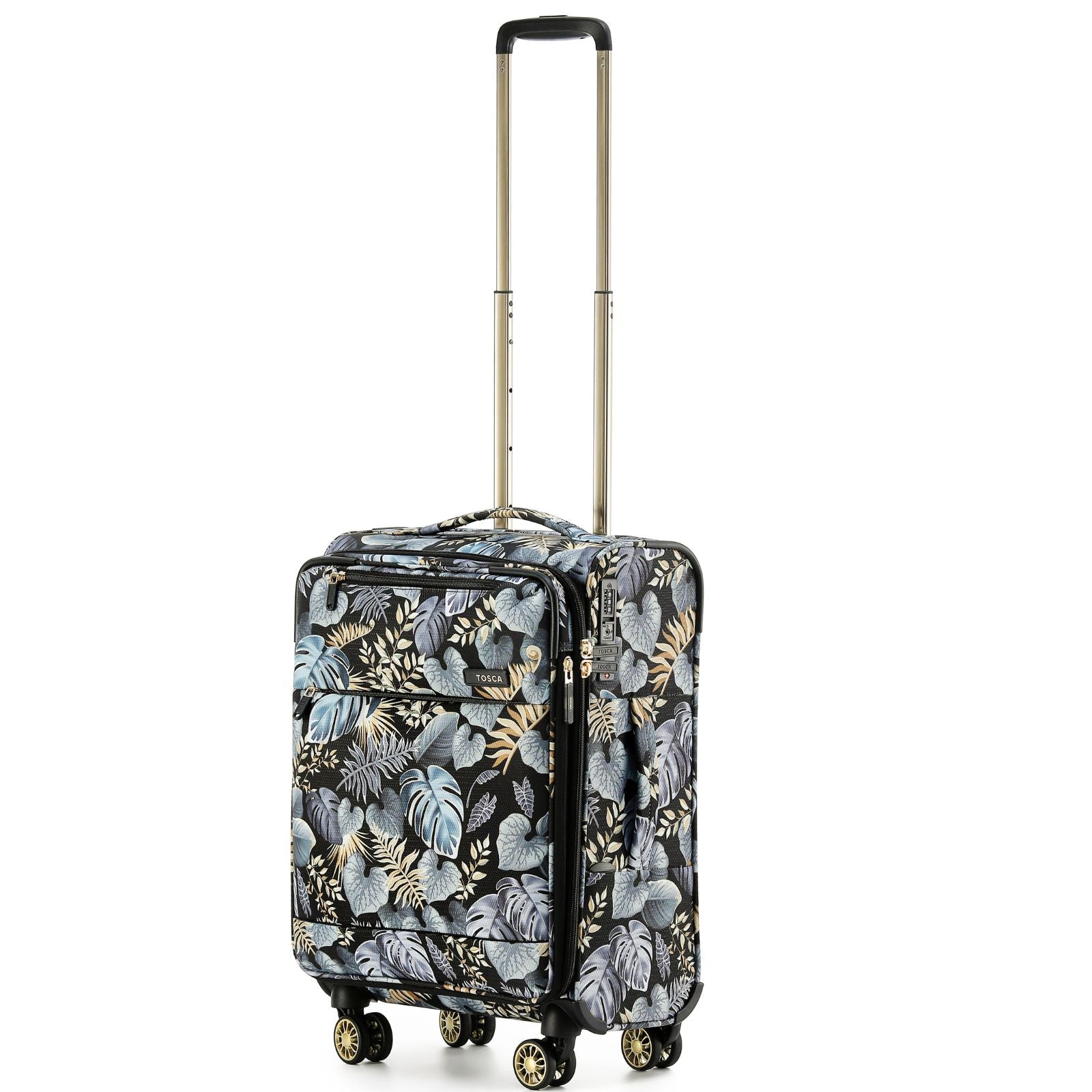 Tosca So Lite Expandable Softside Carry-On Spinner Suitcase - 54cm - Golden Palm
