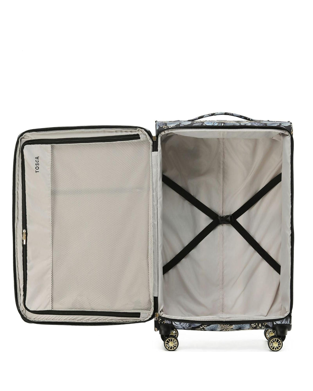Tosca So Lite Expandable Softside Large Spinner Suitcase - 79cm - Golden Palm Interior Image 3