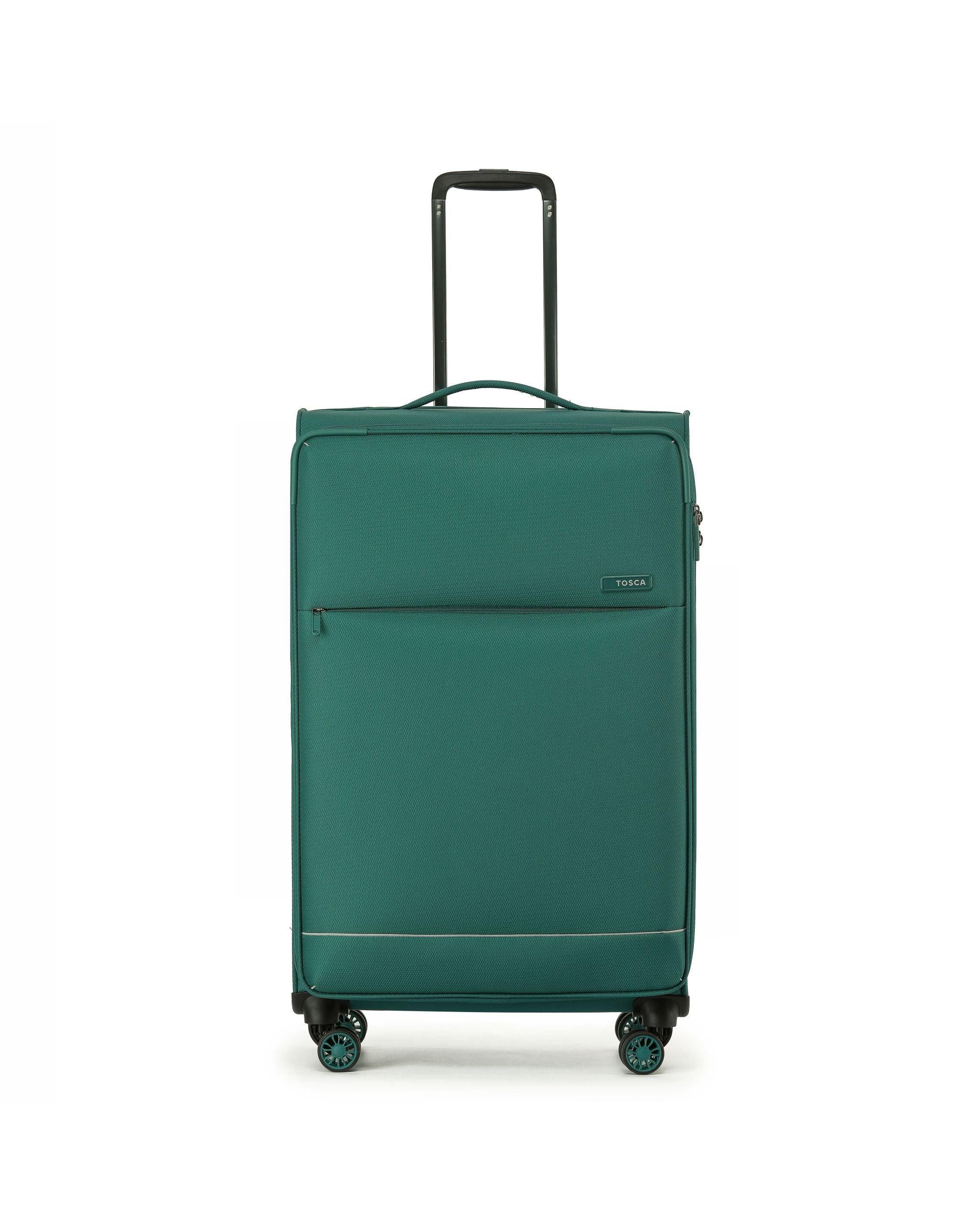 Tosca So Lite Expandable Softside Large Spinner Suitcase - 79cm - Emerald-2
