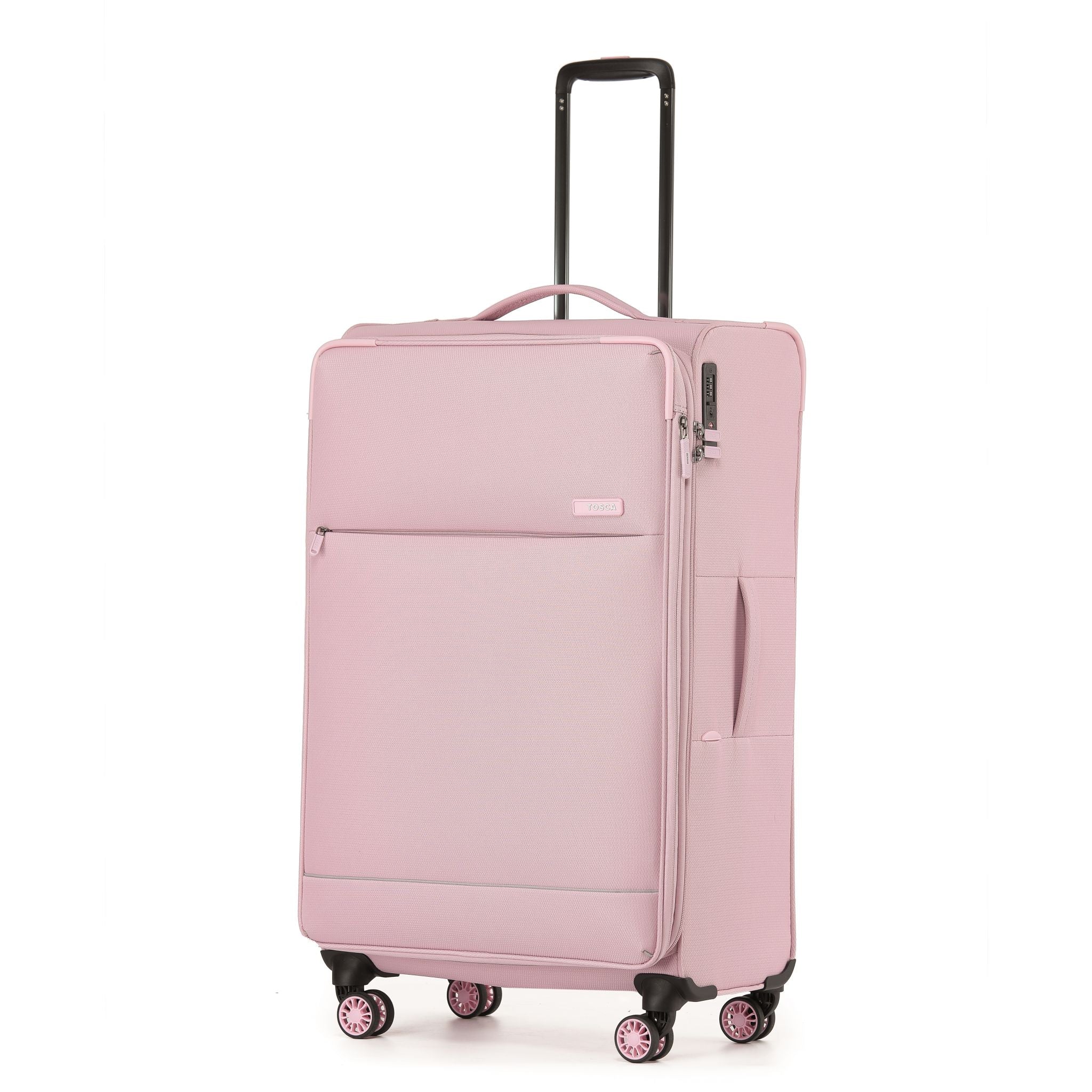 Tosca So Lite Expandable Softside Large Spinner Suitcase - 79cm - Pink-1