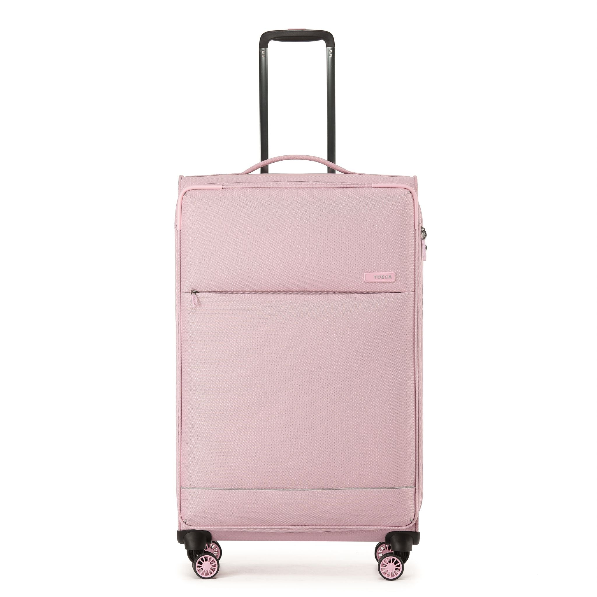 Tosca So Lite Expandable Softside Large Spinner Suitcase - 79cm - Pink-2
