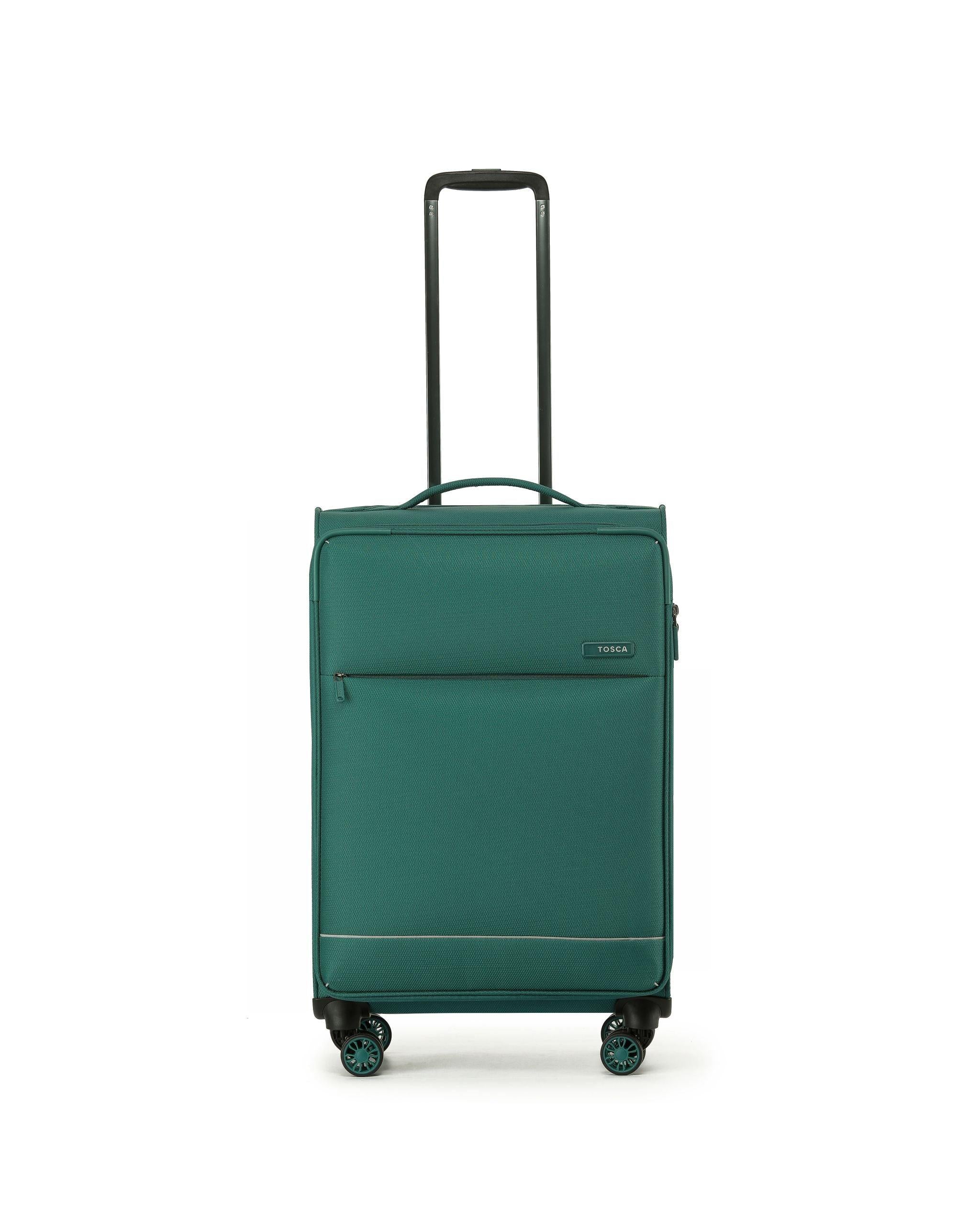 Tosca So Lite Expandable Softside Medium Spinner Suitcase - 67cm - Emerald-2