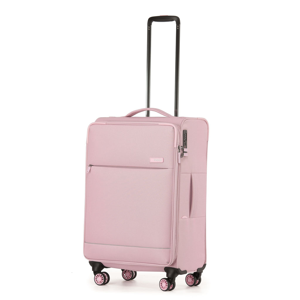 Tosca So Lite Expandable Softside Medium Spinner Suitcase - 67cm - Pink-1