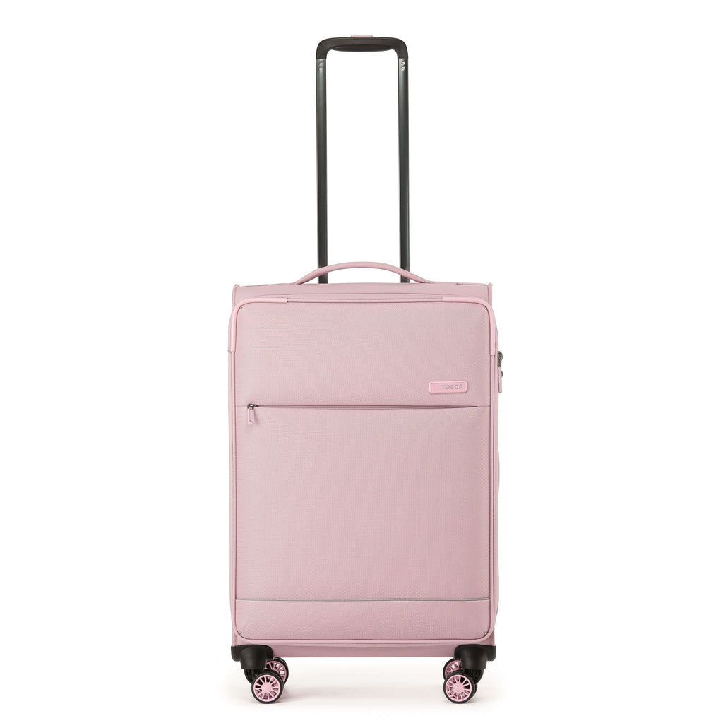 Tosca So Lite Expandable Softside Medium Spinner Suitcase - 67cm - Pink-2
