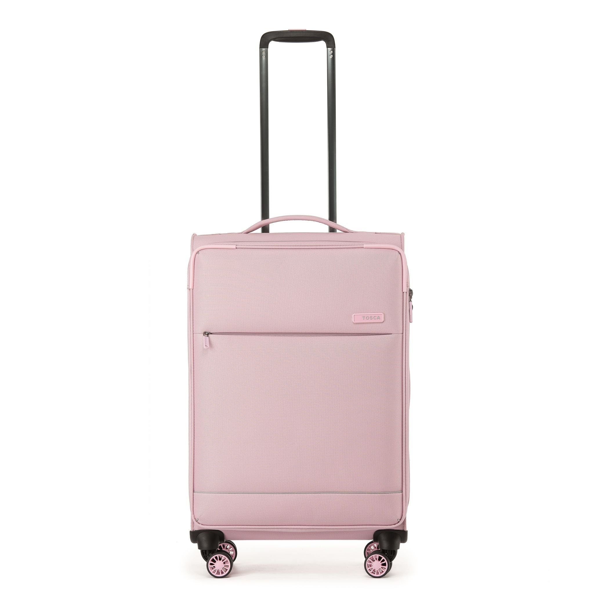 Tosca So Lite Expandable Softside Medium Spinner Suitcase - 67cm - Pink-2