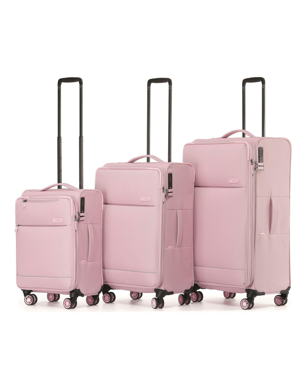 Tosca So Lite Softside Spinner Luggage Set - Pink-1