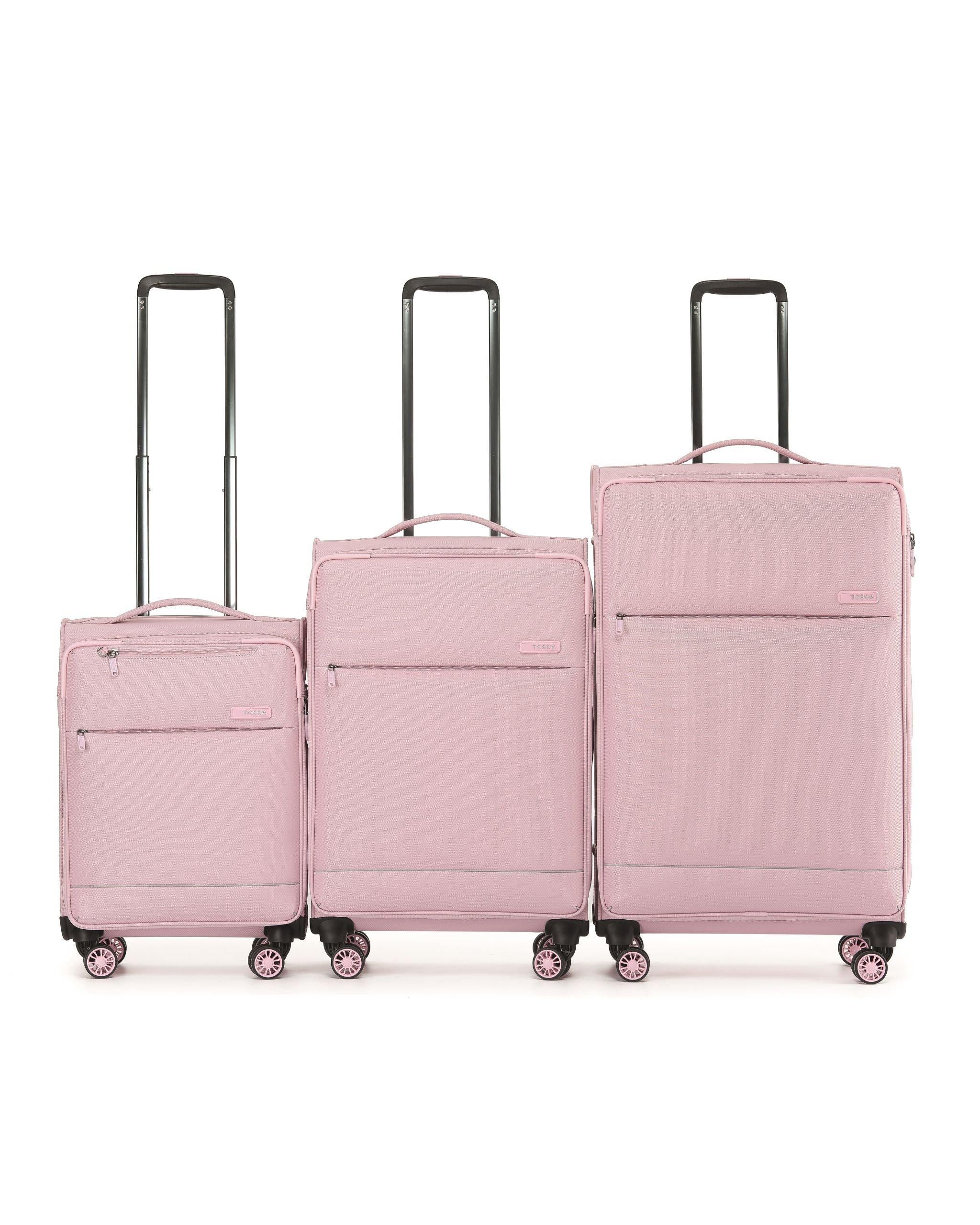 Tosca So Lite Softside Spinner Luggage Set - Pink-2