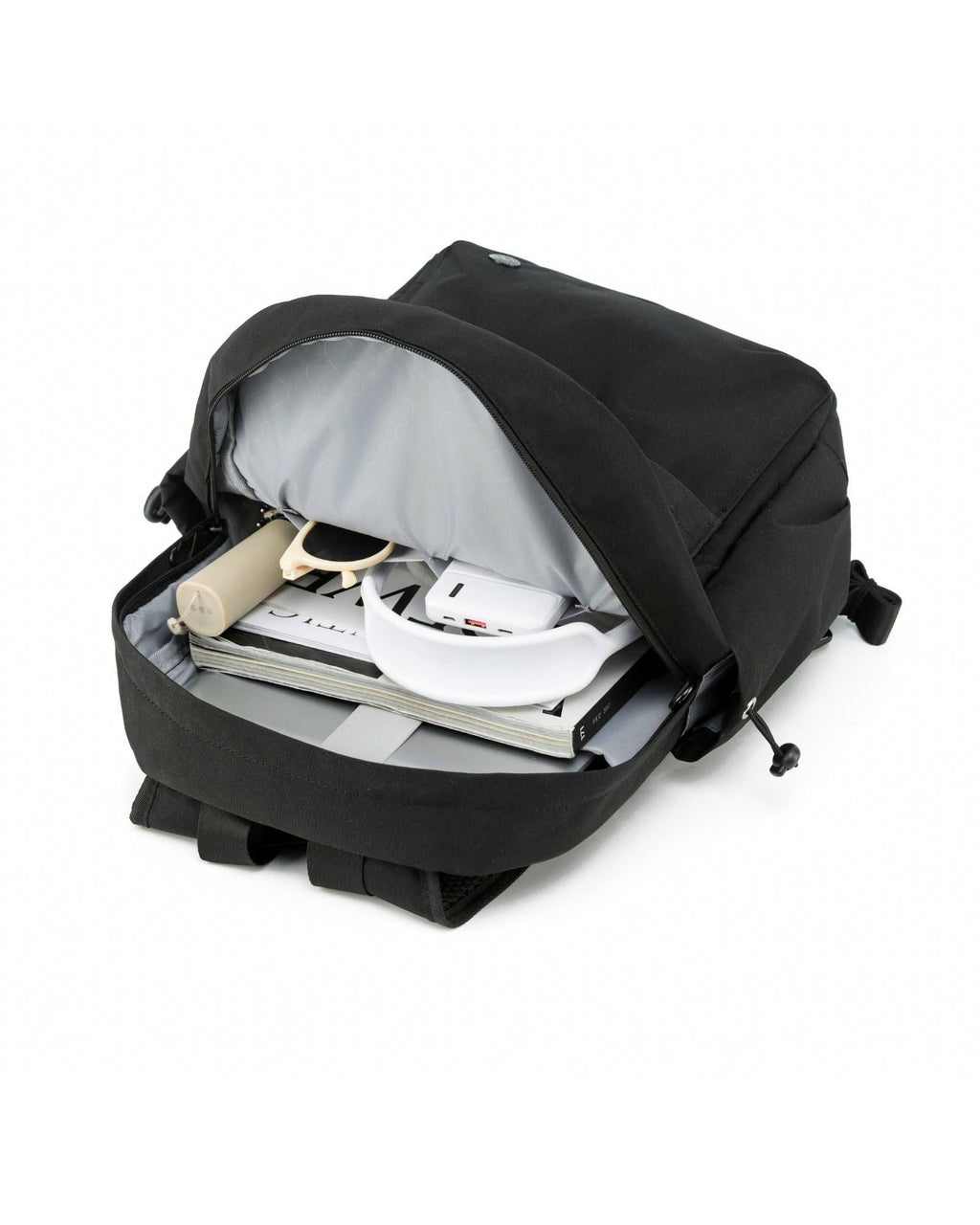 Tosca Anti-Theft Large Backpack - Black Interior Back Image 3