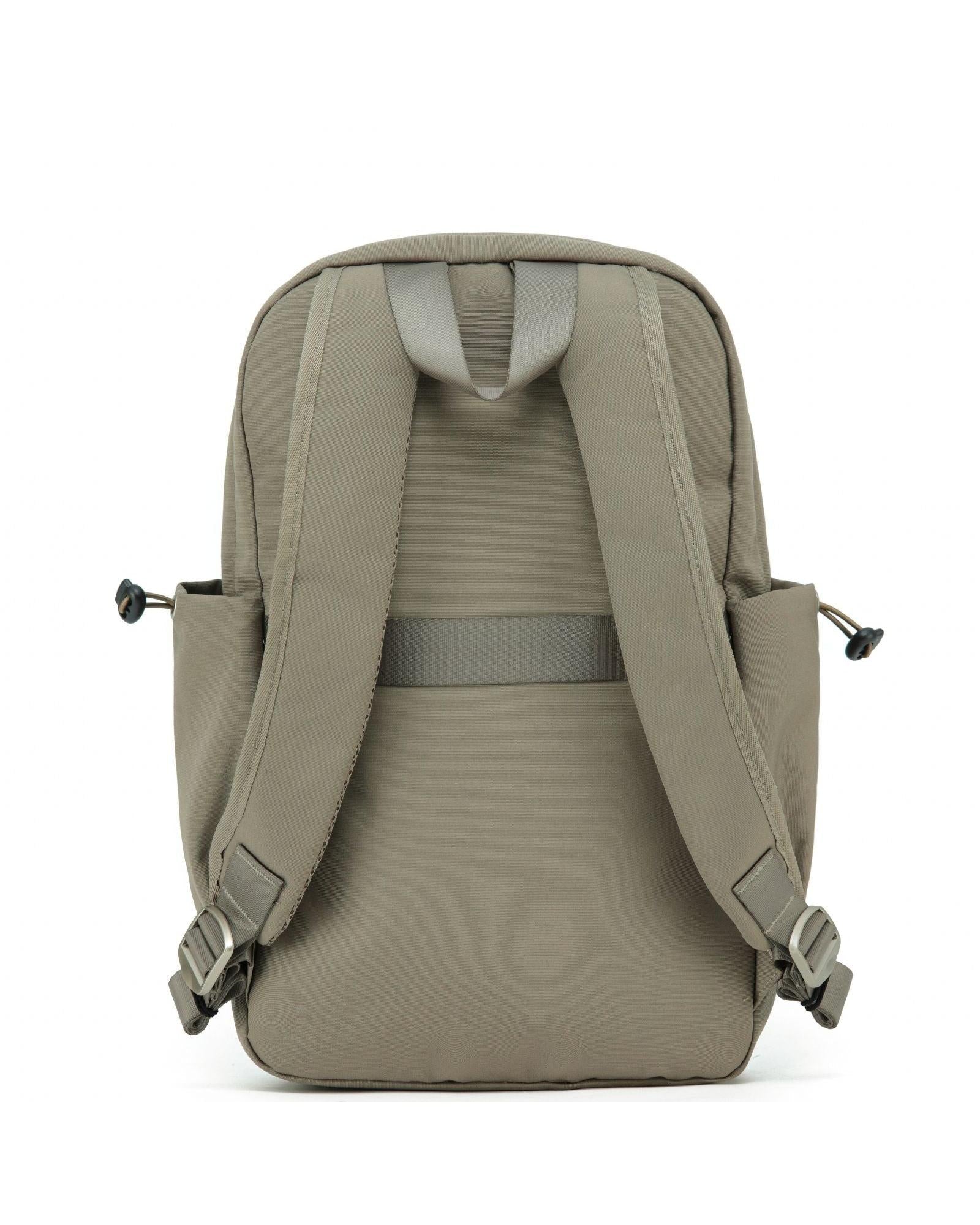 Tosca Anti-Theft Large Backpack - Khaki Back Image 2