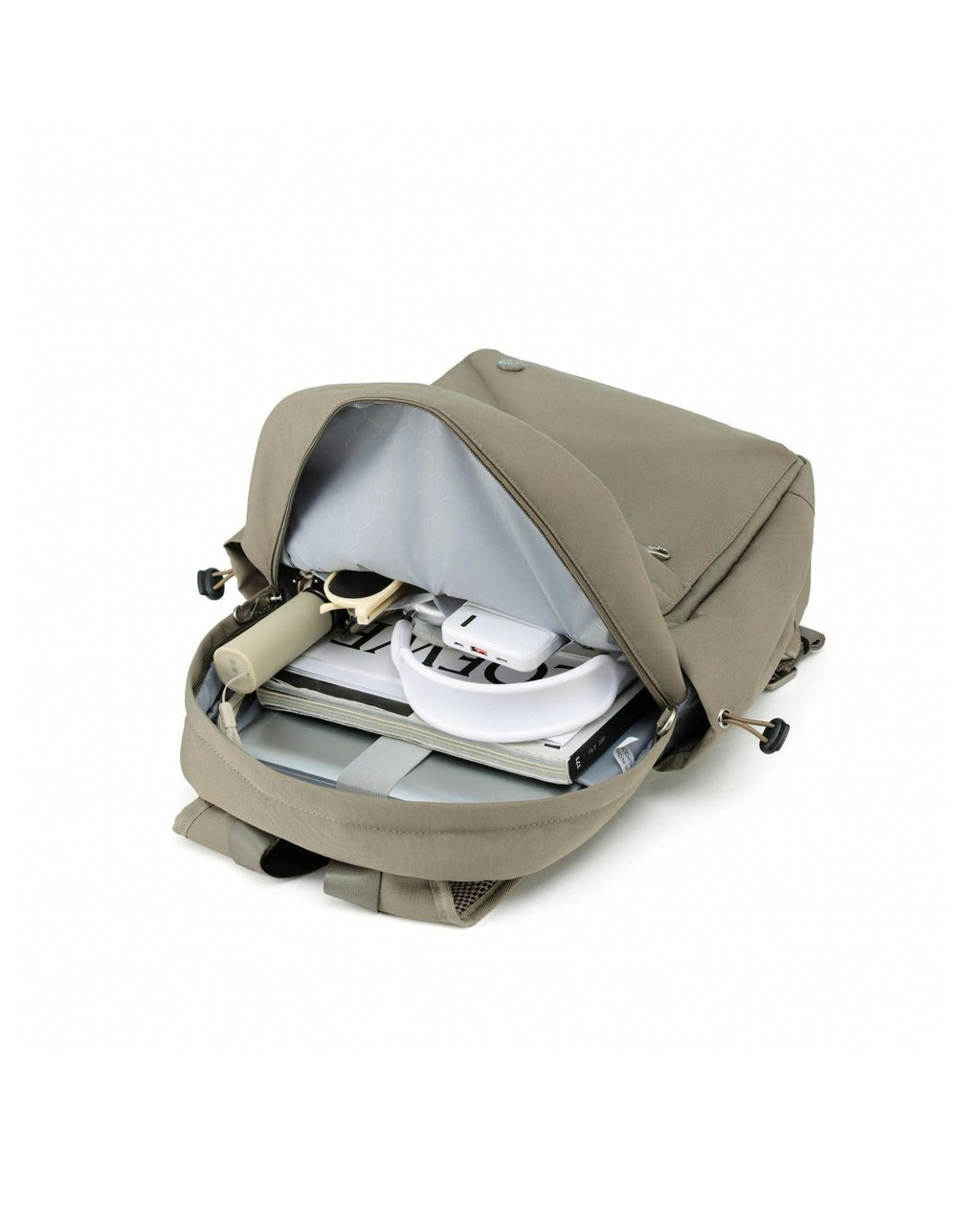 Tosca Anti-Theft Large Backpack - Khaki Interior Back Image 3