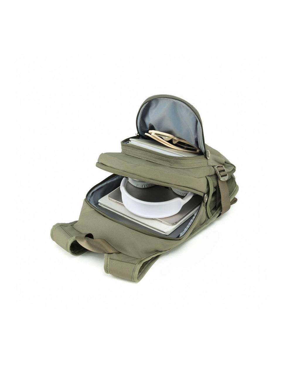Tosca Anti-Theft Backpack - Khaki Interior Back Image 3