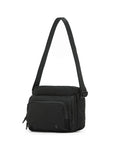 Tosca Anti-Theft Shoulder Bag with Triple Front Pockets - Black Front Right Image 1