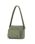 Tosca Anti-Theft Shoulder Bag with Triple Front Pockets - Taupe Front Right Image 1