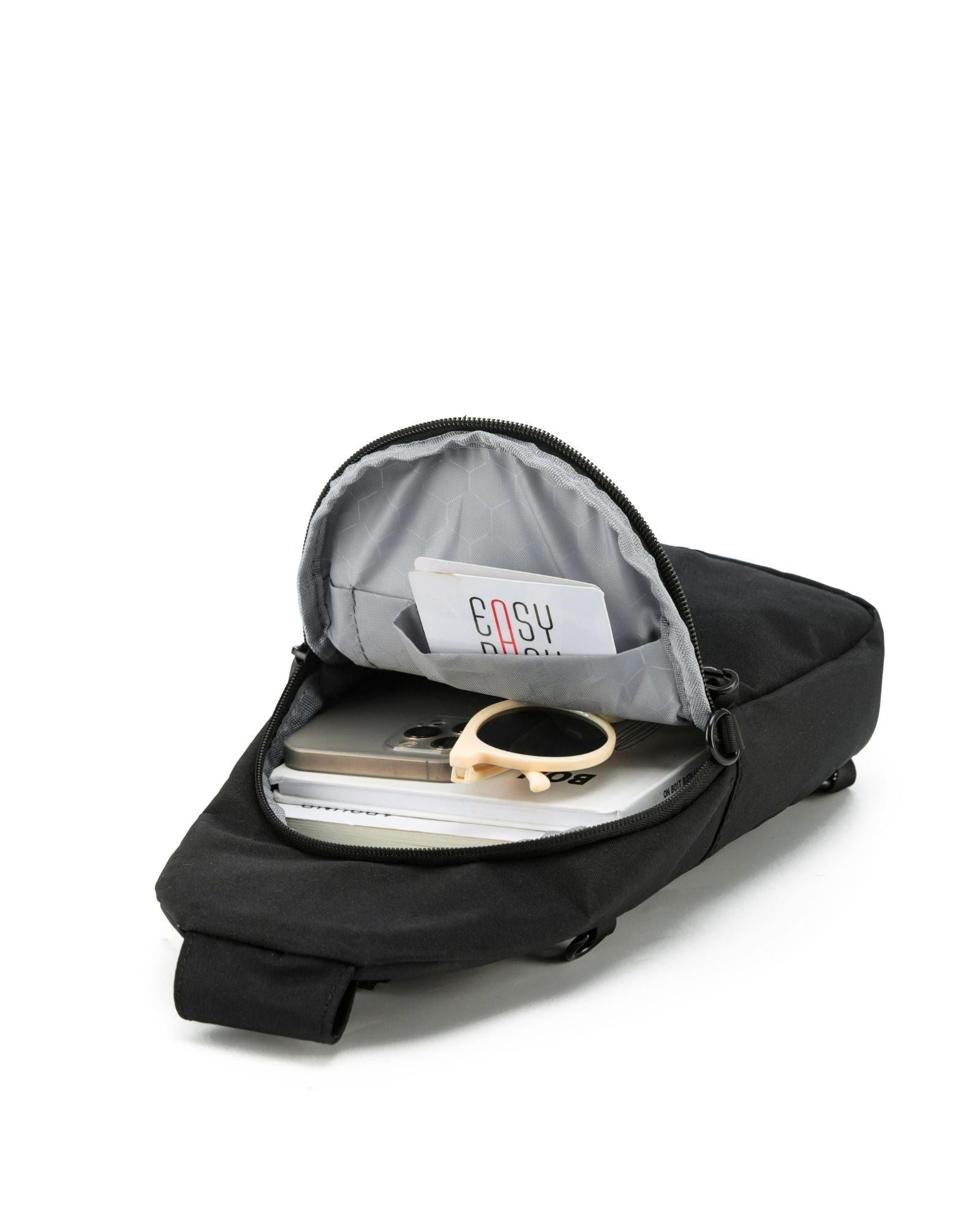 Tosca Anti-Theft Sling Bag - Black Interior Image 3