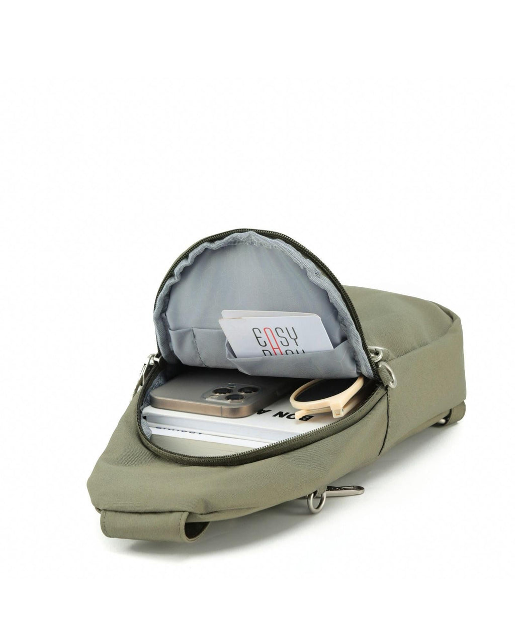 Tosca Anti-Theft Sling Bag - Khaki Interior Image 3