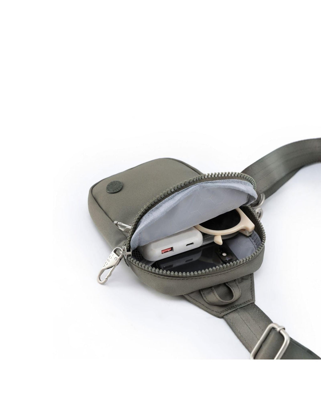 Tosca Anti-Theft Small Sling Bag - Taupe Interior Image 3