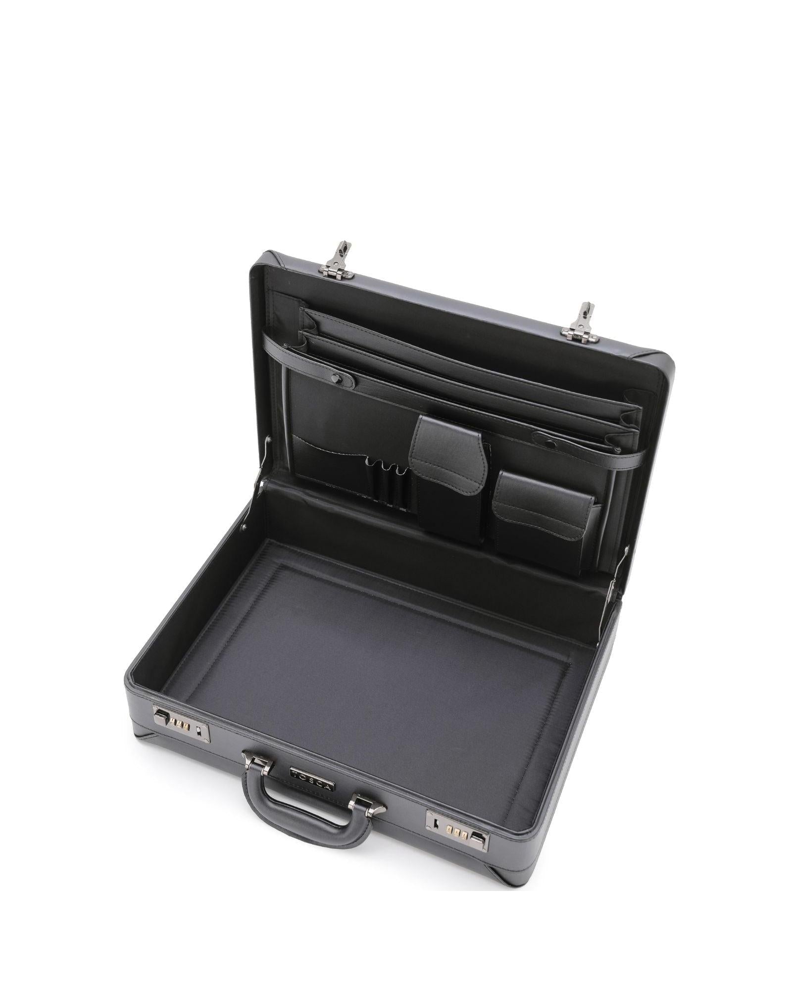 Tosca Attache Briefcase - Black Interior Image 4