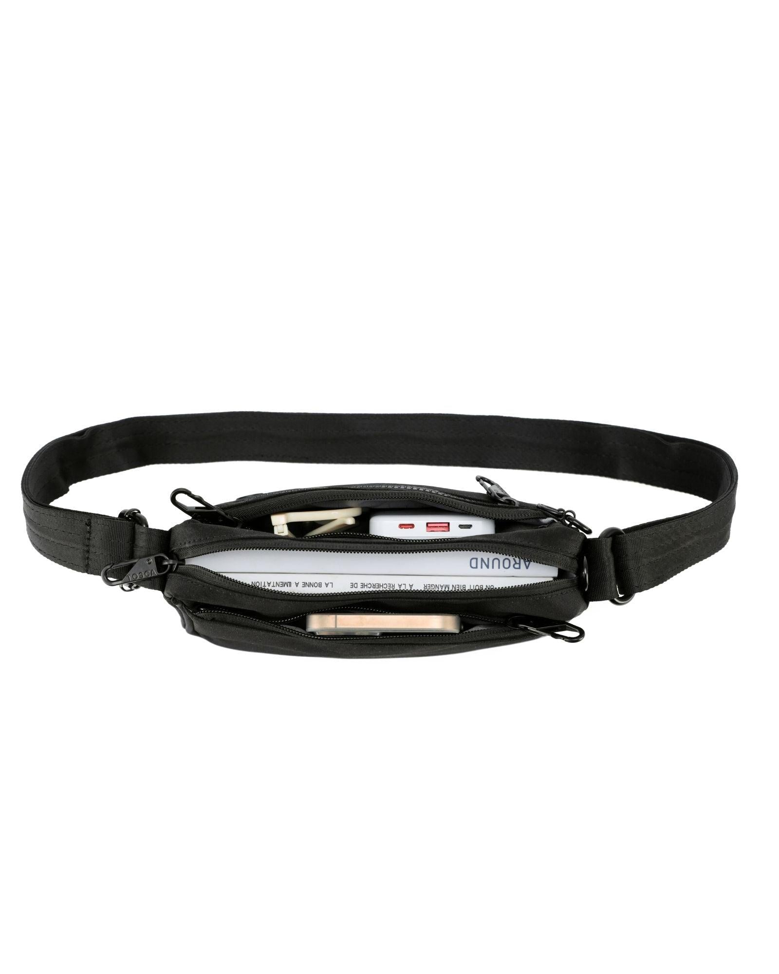 Tosca Anti Theft Cross Body Shoulder Bag - Small - Black Interior Image 3