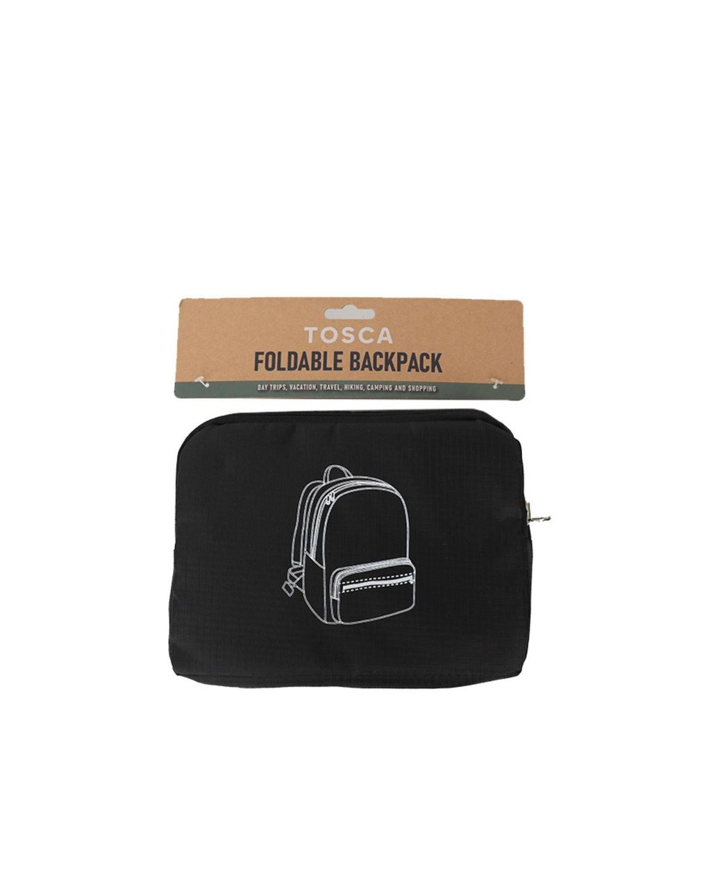 Tosca Foldable Backpack - Black Image 2