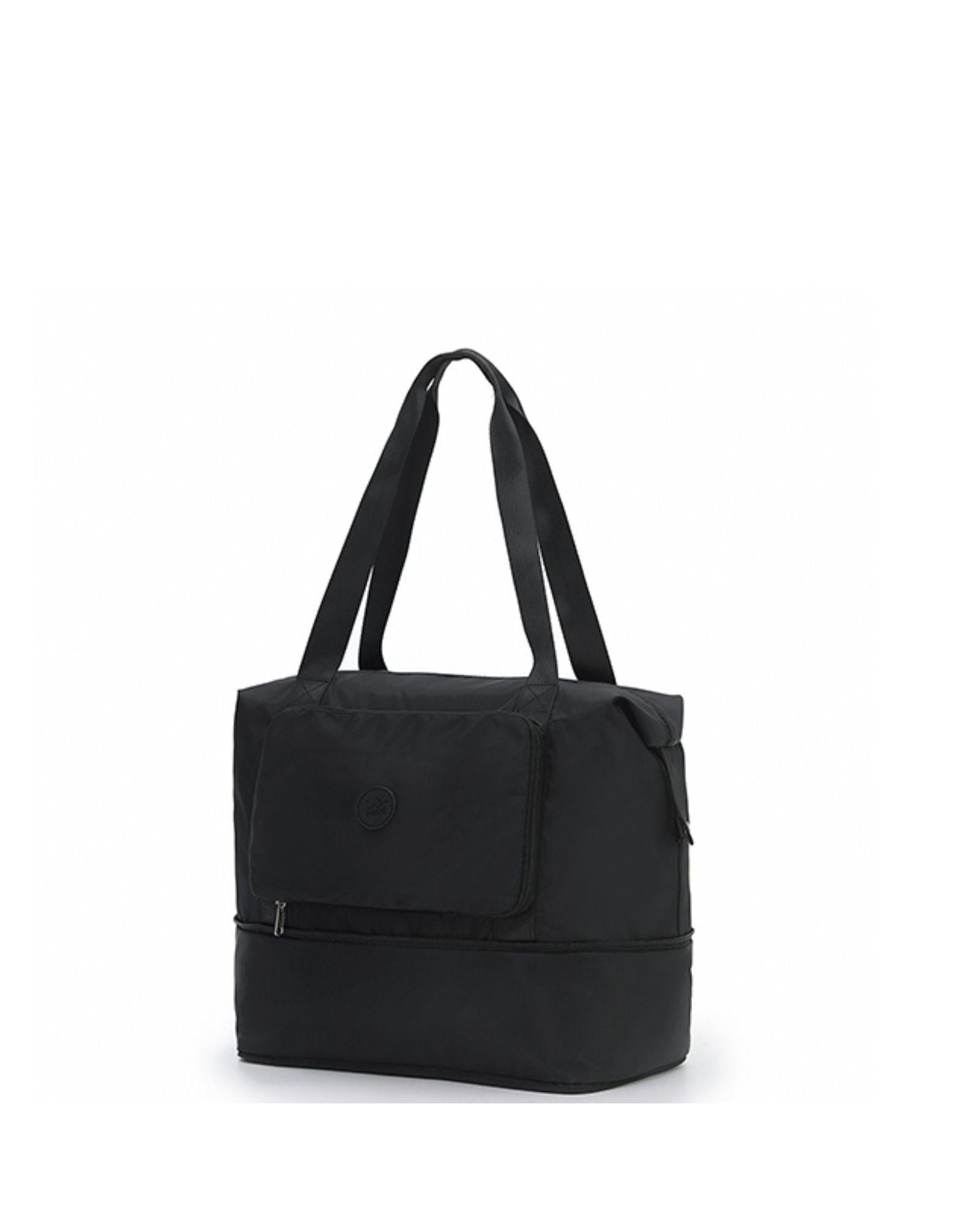 Tosca Foldable & Expandable Travel Tote - Black Front Right Image 2