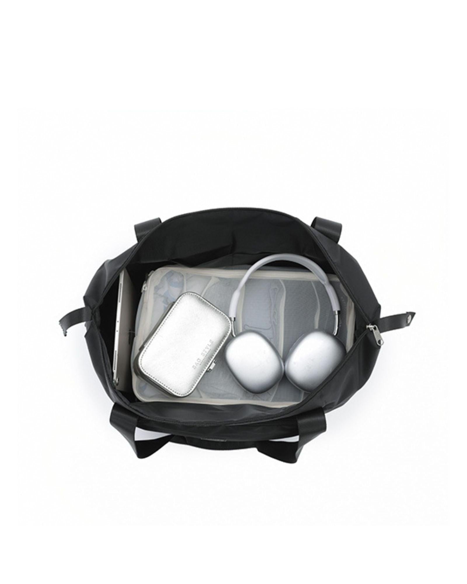 Tosca Foldable & Expandable Travel Tote - Black Interior Image 4