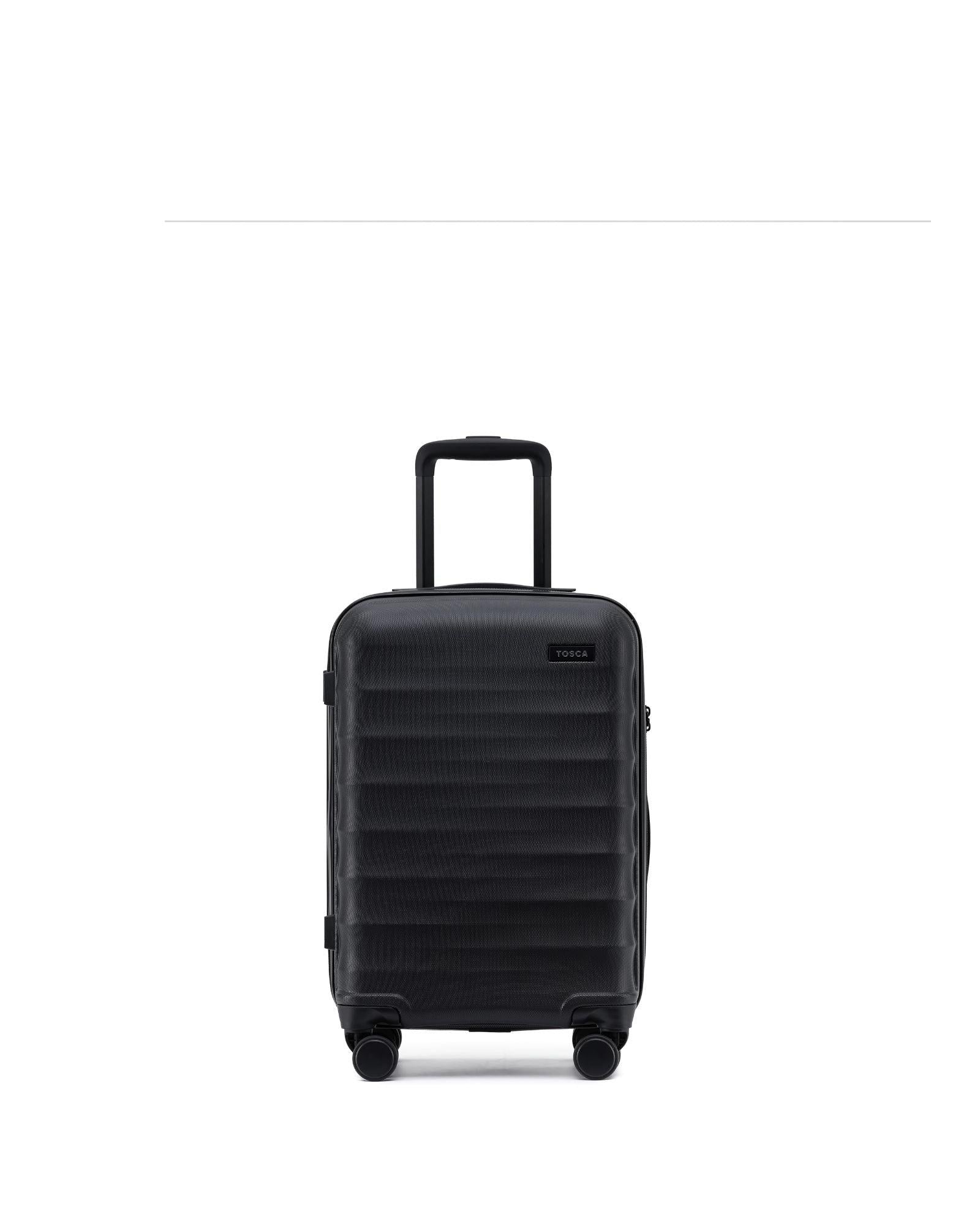 Tosca Interstellar 2.0 Expandable Hardside 3-Piece Spinner Luggage Set - Black Front Image 8