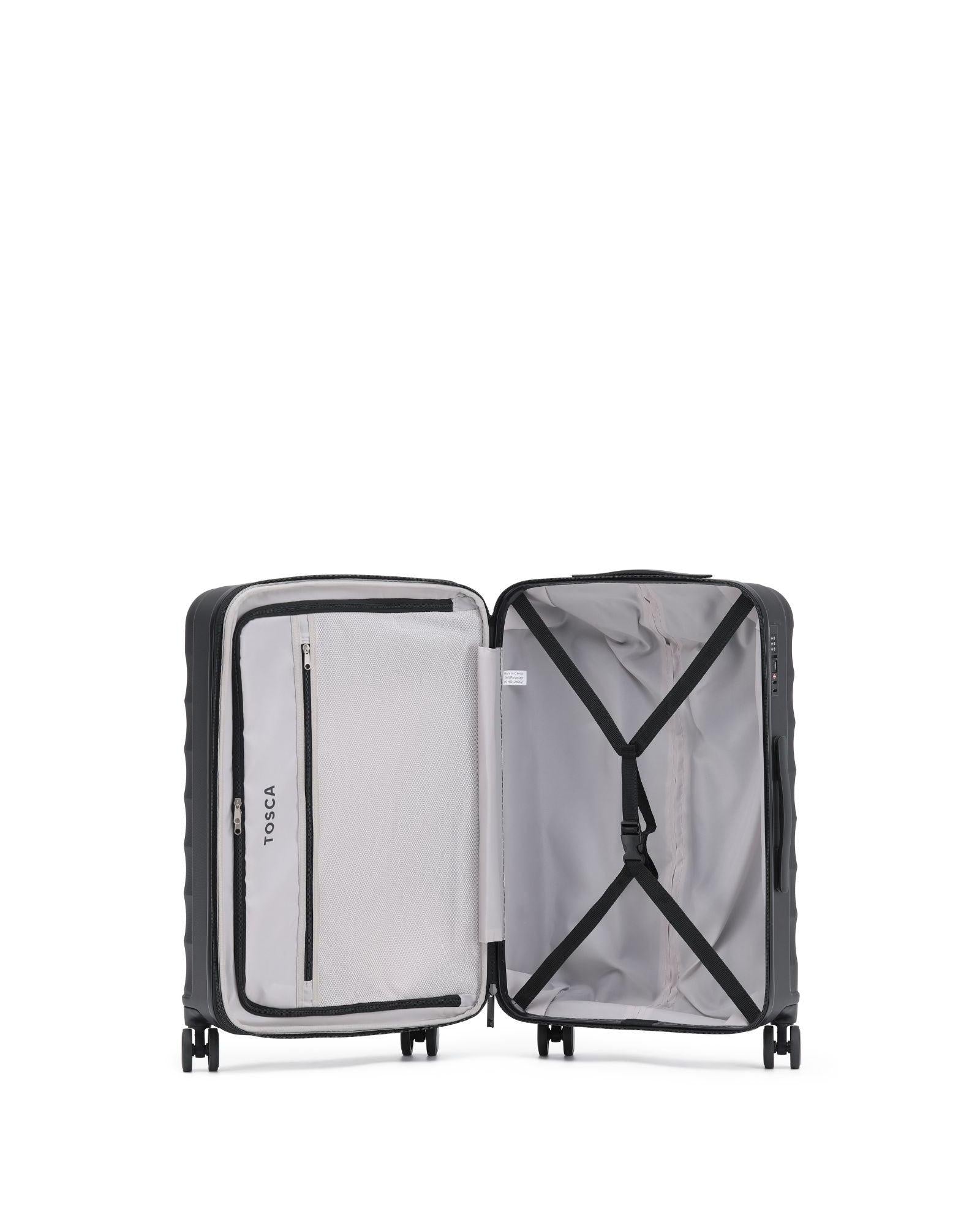 Tosca Interstellar 2.0 Expandable Hardside Carry-On Spinner Suitcase - 53cm - Black Image 3
