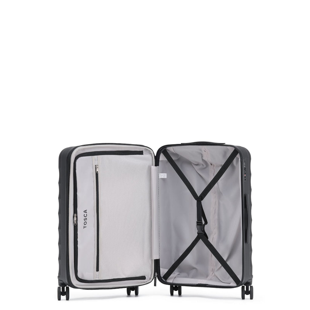Tosca Interstellar 2.0 Expandable Hardside Carry-On Spinner Suitcase - 53cm - Black