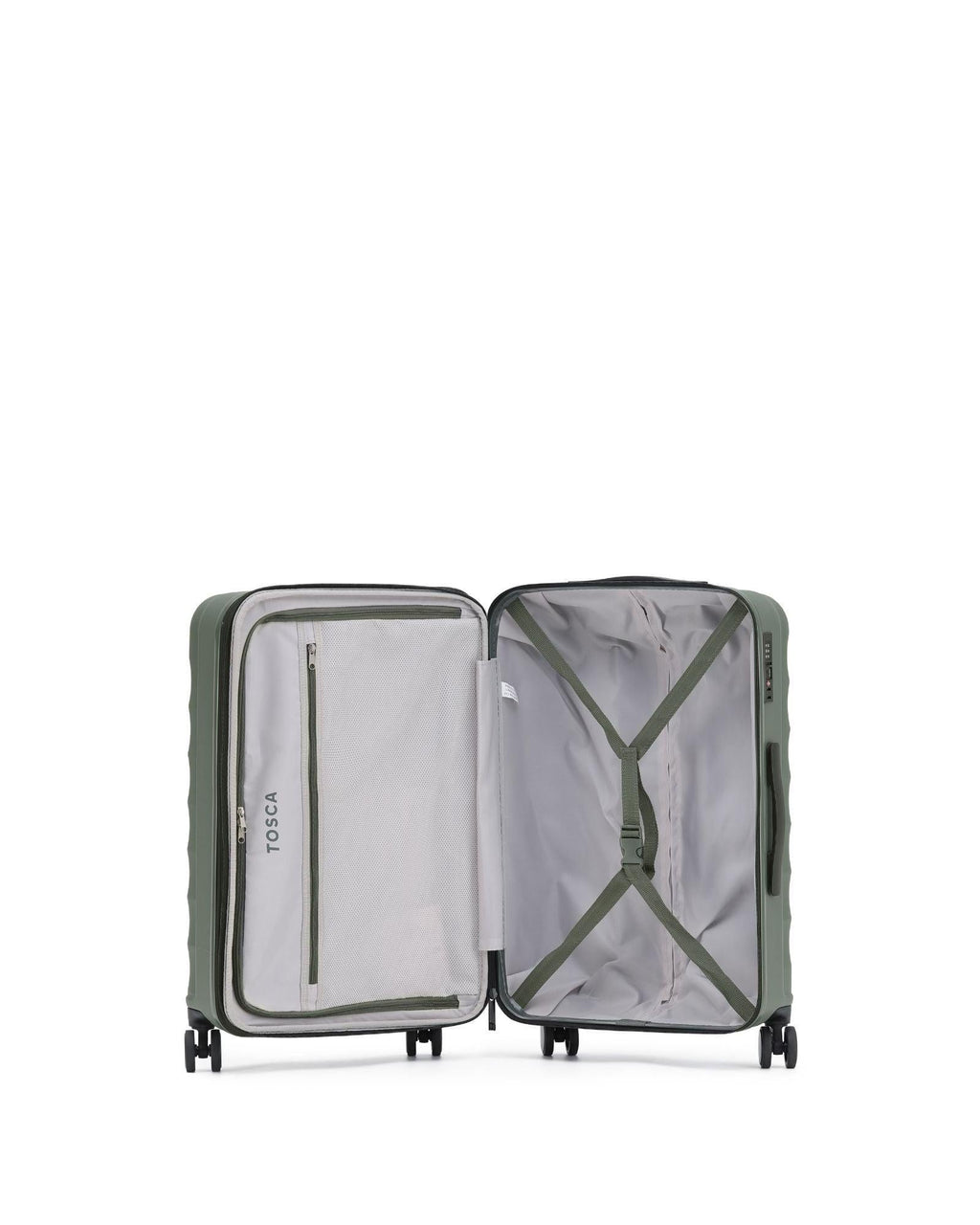 Tosca Interstellar 2.0 Expandable Hardside Carry-On Spinner Suitcase - 53cm - Moss Image 3