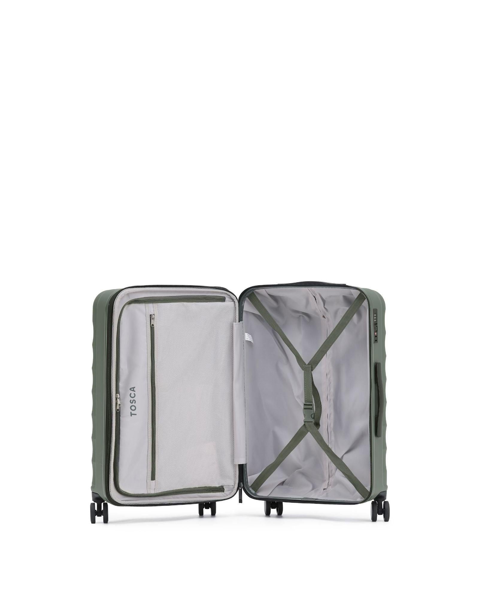 Tosca Interstellar 2.0 Expandable Hardside Carry-On Spinner Suitcase - 53cm - Moss Image 3