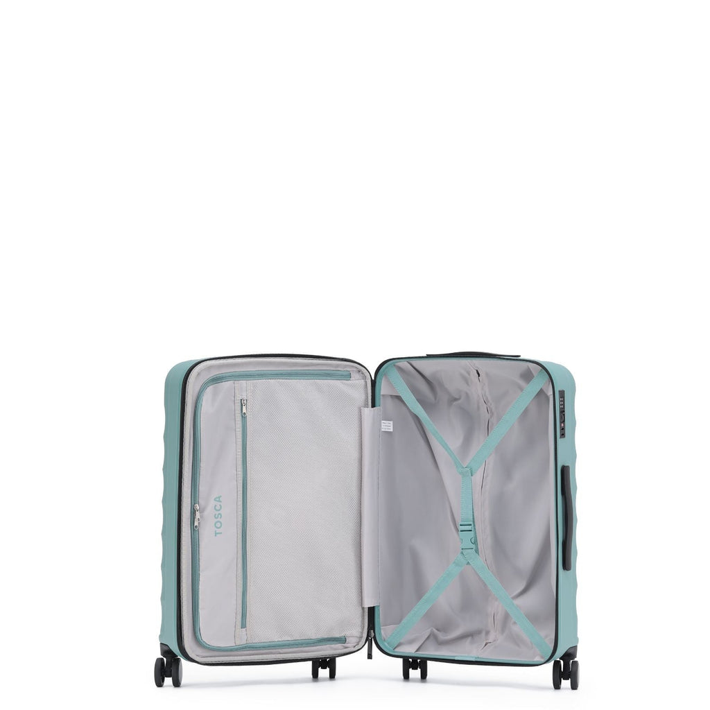 Tosca Interstellar 2.0 Expandable Hardside Carry-On Spinner Suitcase - 53cm - Ocean Blue