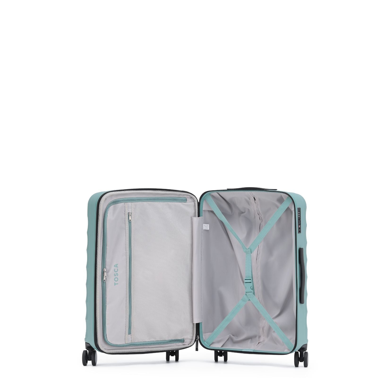 Tosca Interstellar 2.0 Expandable Hardside Carry-On Spinner Suitcase - 53cm - Ocean Blue