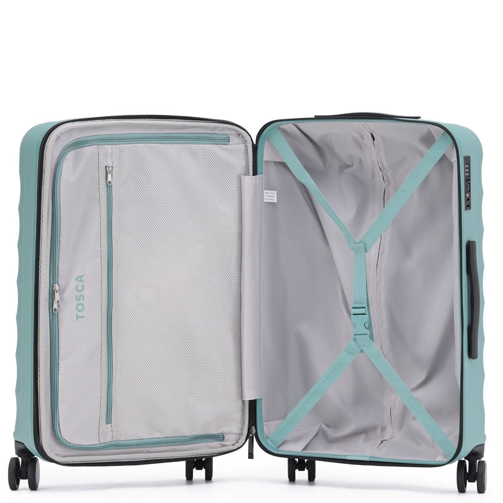 Tosca Interstellar 2.0 Expandable Hardside Large Spinner Suitcase - 79cm - Ocean Blue