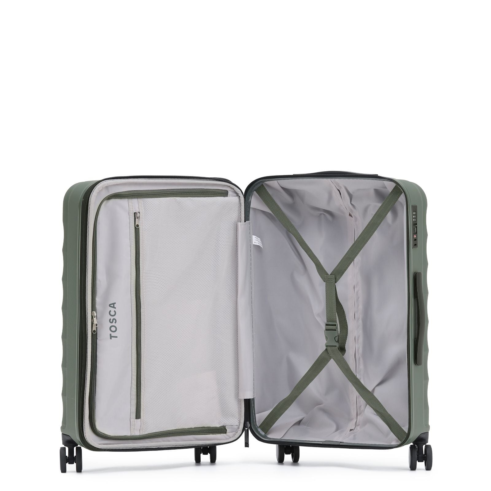 Tosca Interstellar 2.0 Expandable Hardside Medium Spinner Suitcase - 67cm - Moss
