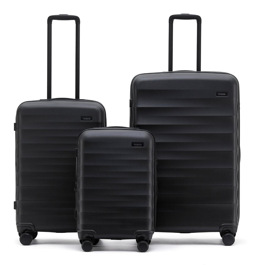 Tosca Interstellar 2.0 Expandable Hardside 3-Piece Spinner Luggage Set - Black