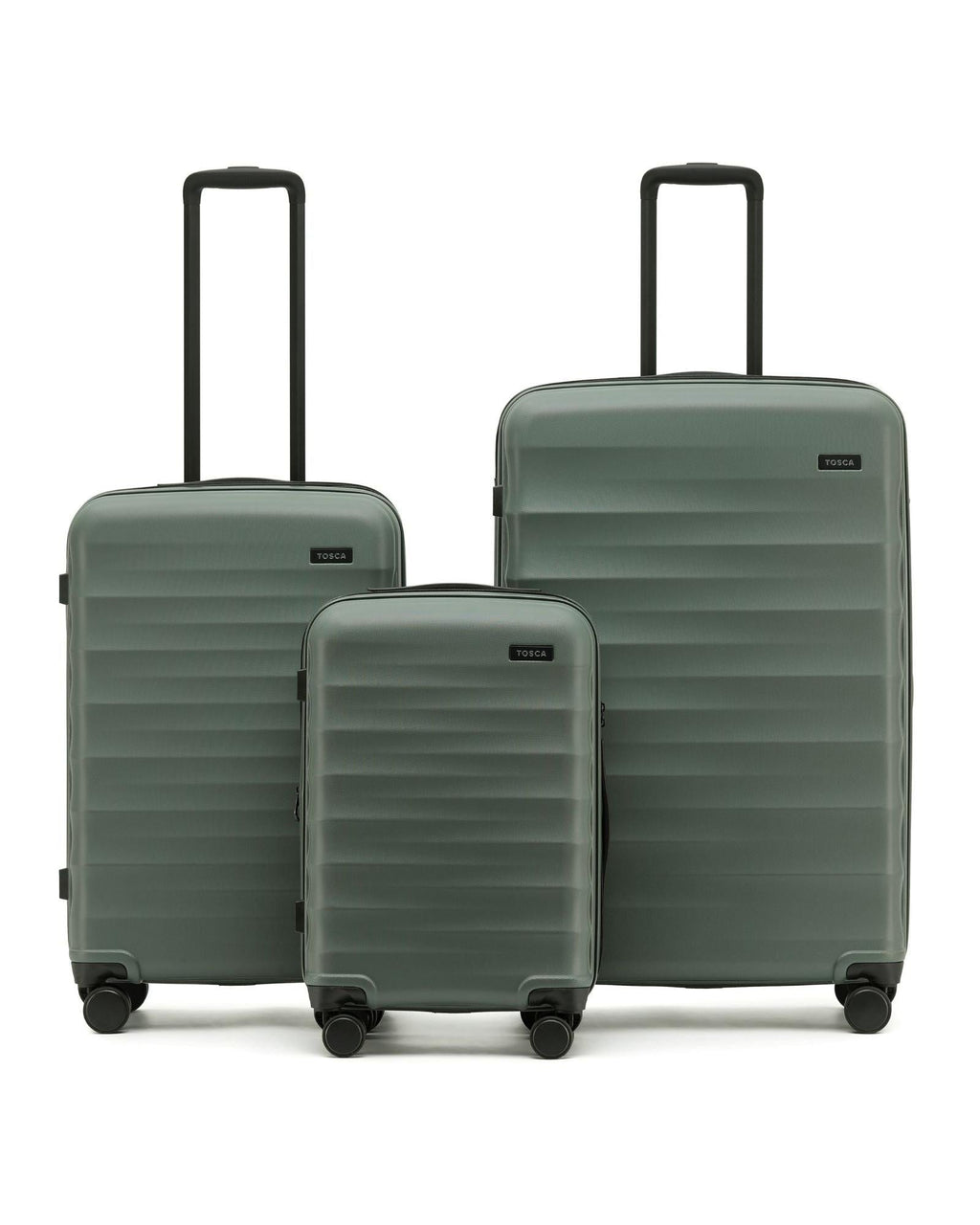 Tosca Interstellar 2.0 Expandable Hardside 3-Piece Spinner Luggage Set - Moss Front Image 2