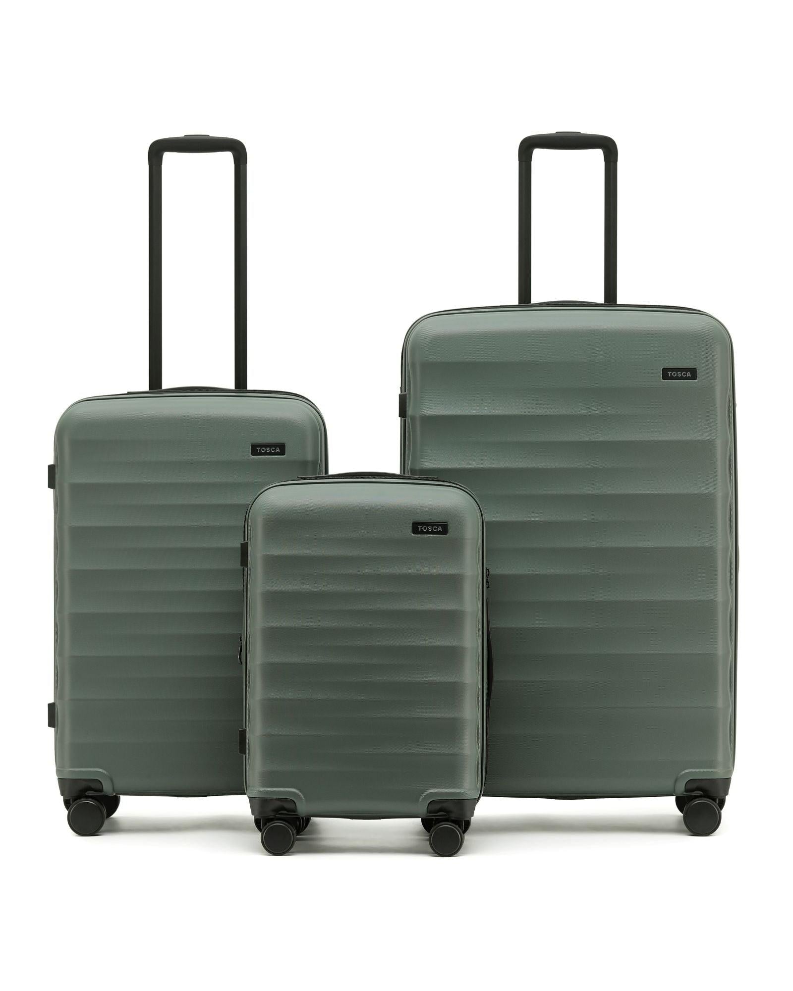 Tosca Interstellar 2.0 Expandable Hardside 3-Piece Spinner Luggage Set - Moss Front Image 2