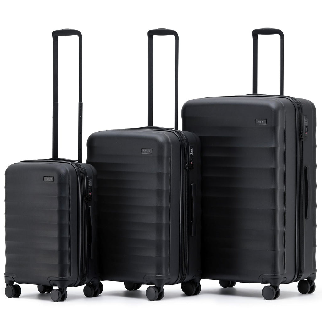 Tosca Interstellar 2.0 Expandable Hardside 3-Piece Spinner Luggage Set - Black