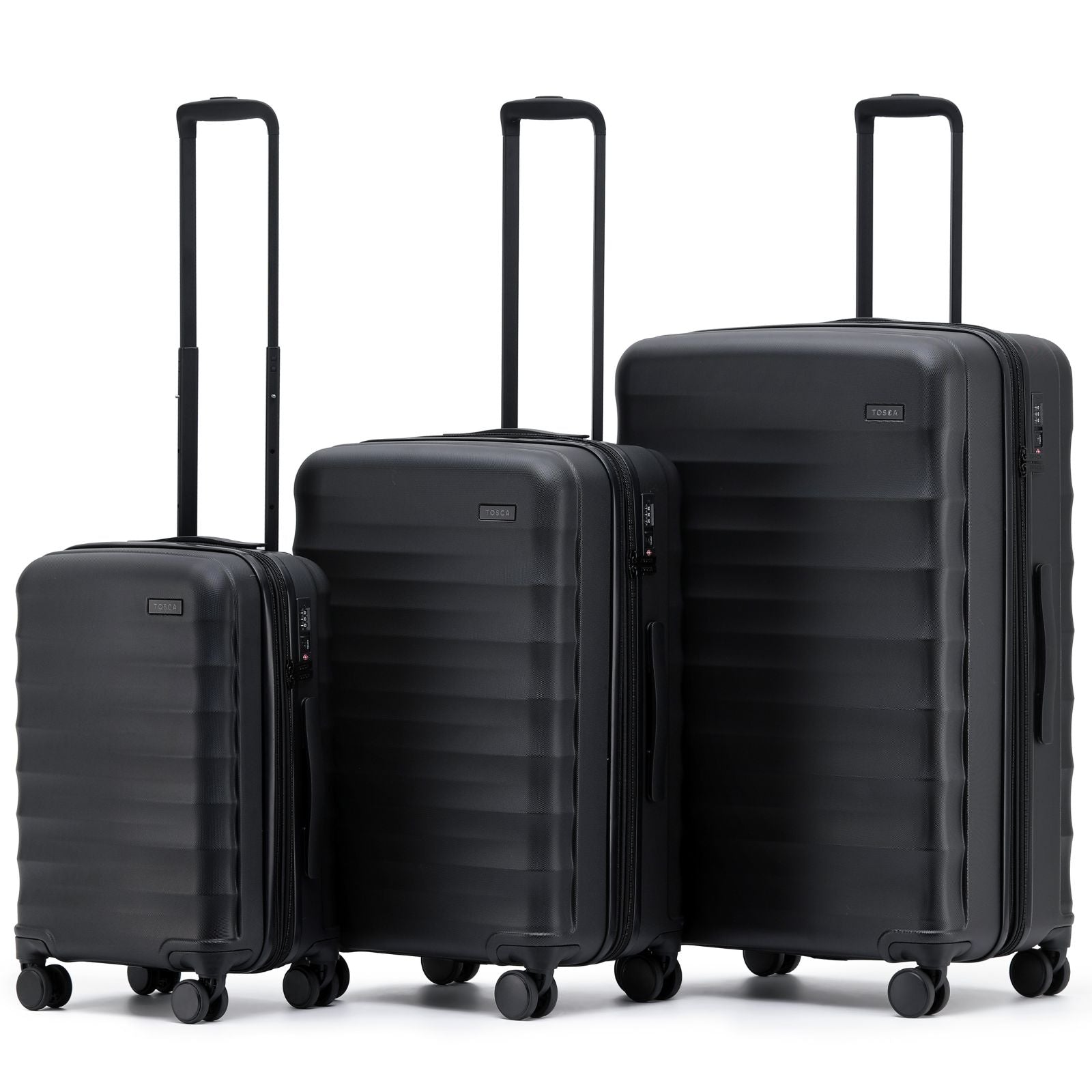 Tosca Interstellar 2.0 Expandable Hardside 3-Piece Spinner Luggage Set - Black