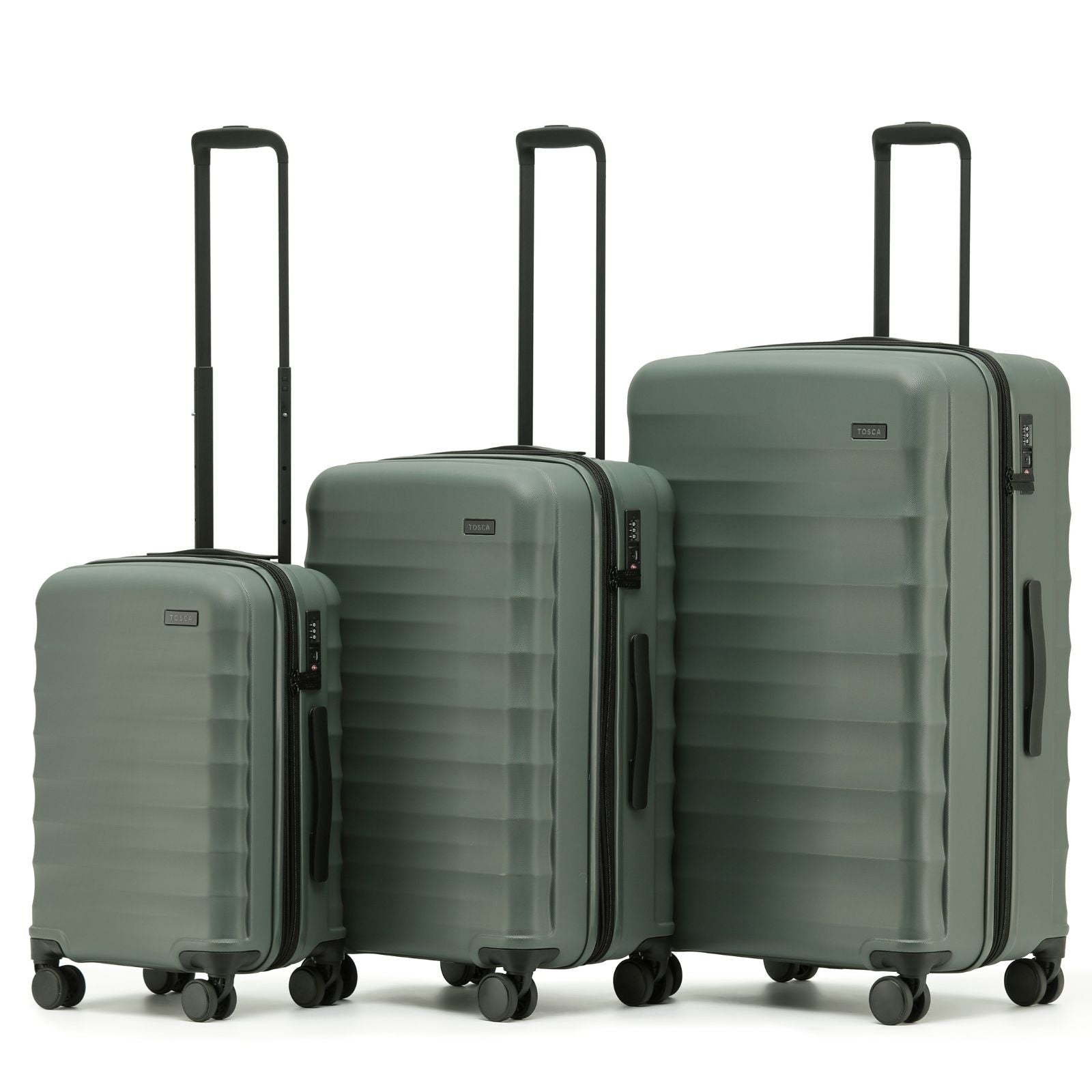 Tosca Interstellar 2.0 Expandable Hardside 3-Piece Spinner Luggage Set - Moss