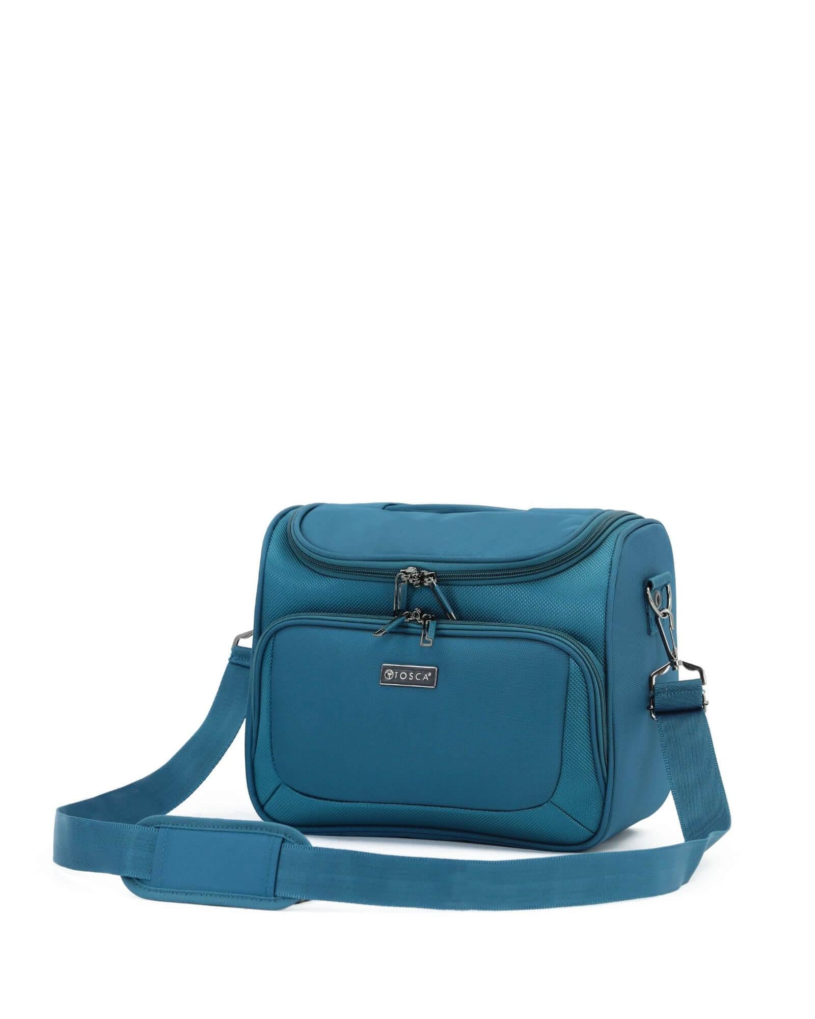 Tosca Gold Oakmont Carry-On Beauty Case - 14L - Teal Front Left Image 1