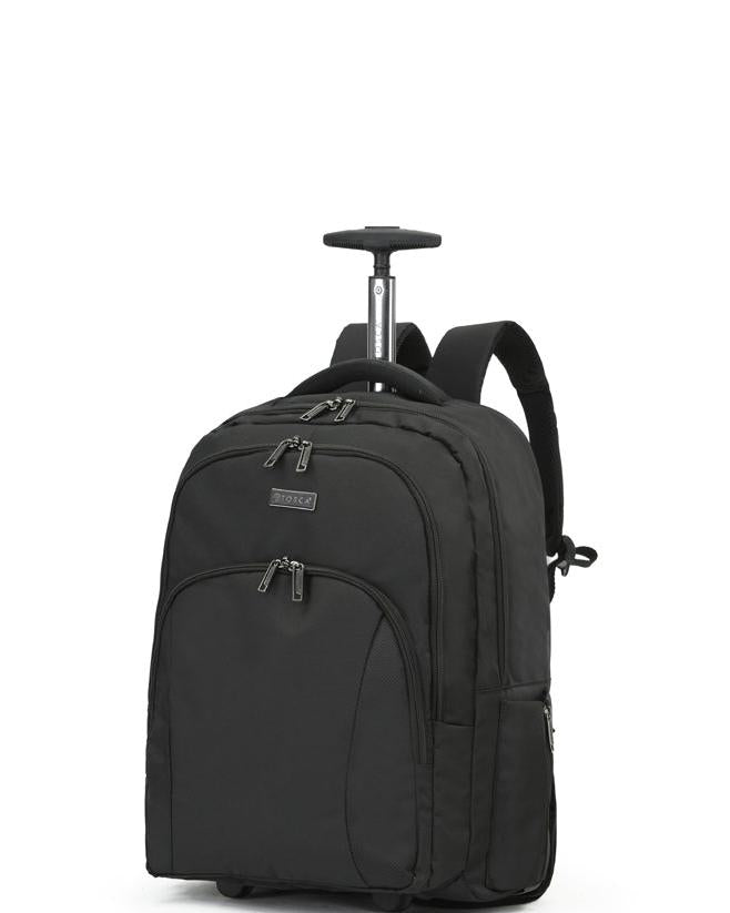 Tosca Oakmont Wheeled Laptop Backpack - Black Front Right Image 2