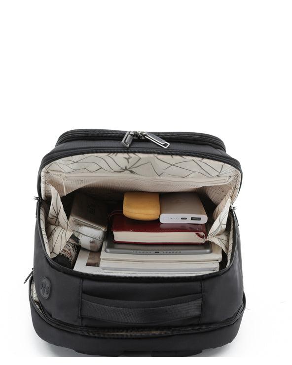 Tosca Oakmont Wheeled Laptop Backpack - Black Interior Back Image 4