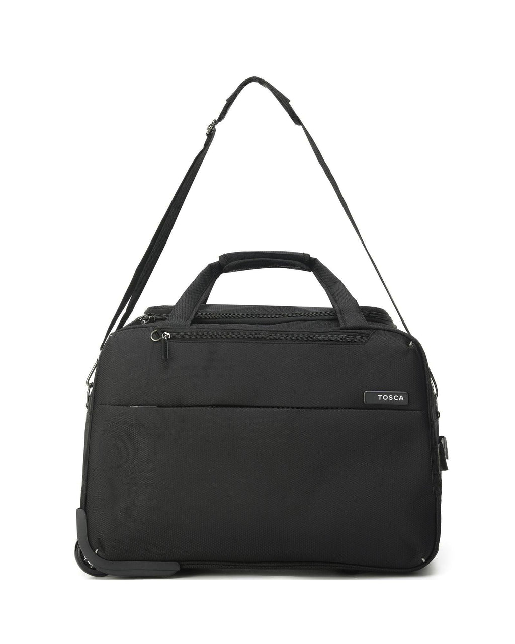 Tosca So Lite Wheeled Carry-On Duffle Bag - Black Front Image 2
