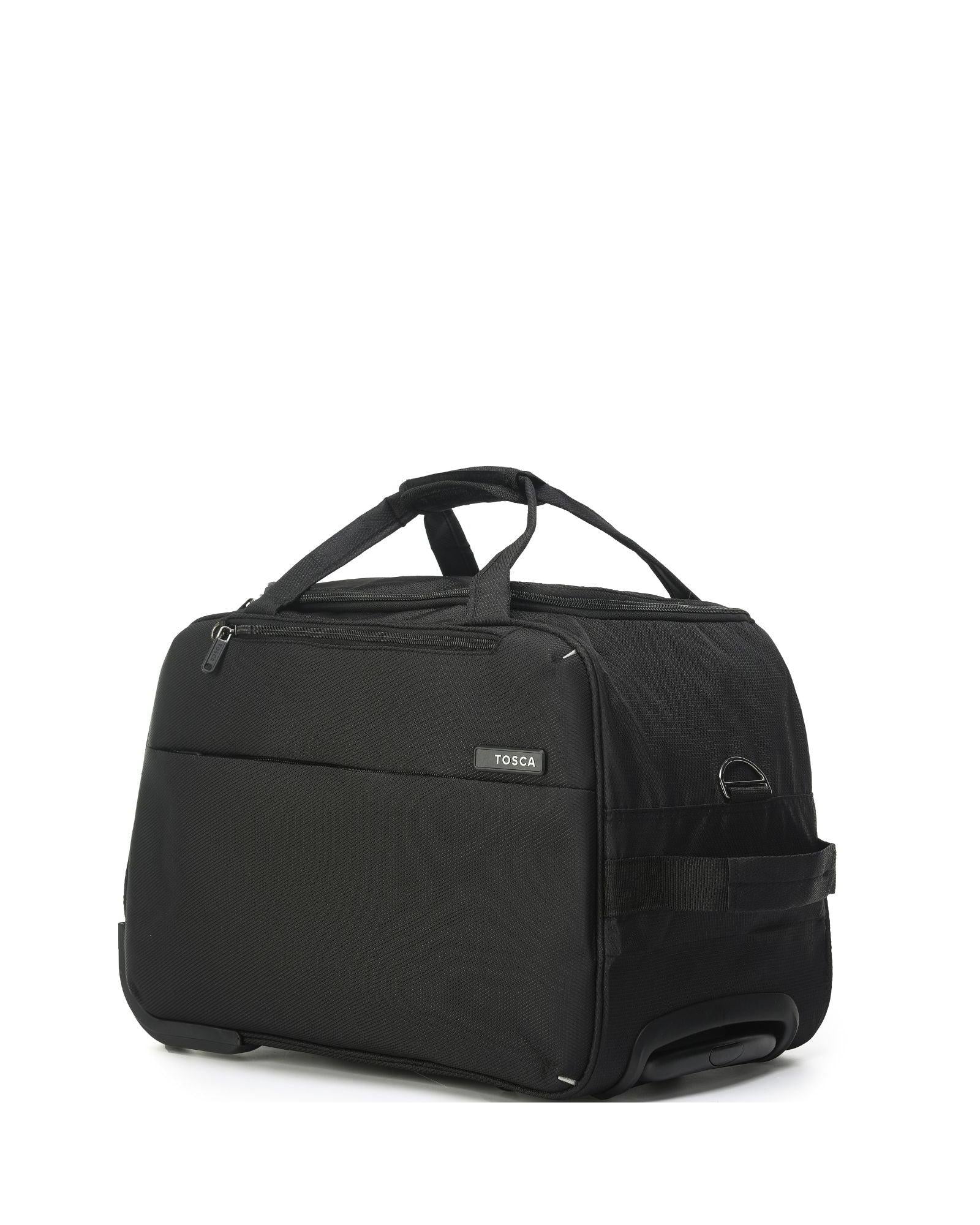 Tosca So Lite Wheeled Carry-On Duffle Bag - Black Front Left Image 3
