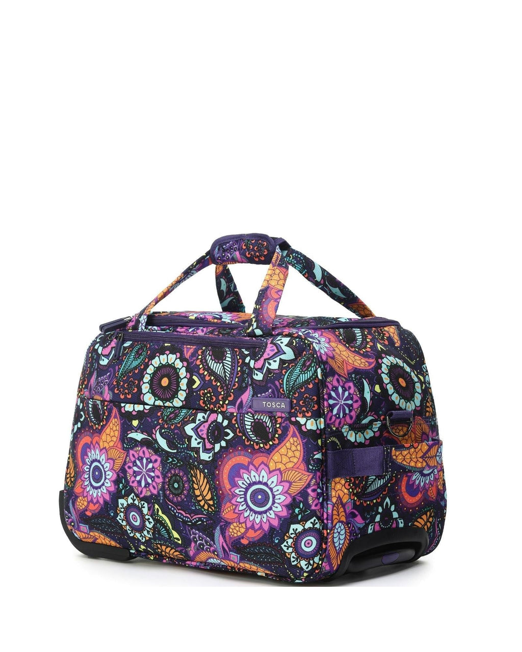 Tosca So Lite Wheeled Carry-On Duffle Bag - Paisley Front Left Image 3