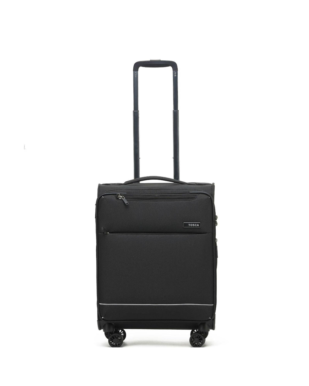 Tosca So Lite Expandable Softside Carry-On Spinner Suitcase - 54cm - Black Front Image 2