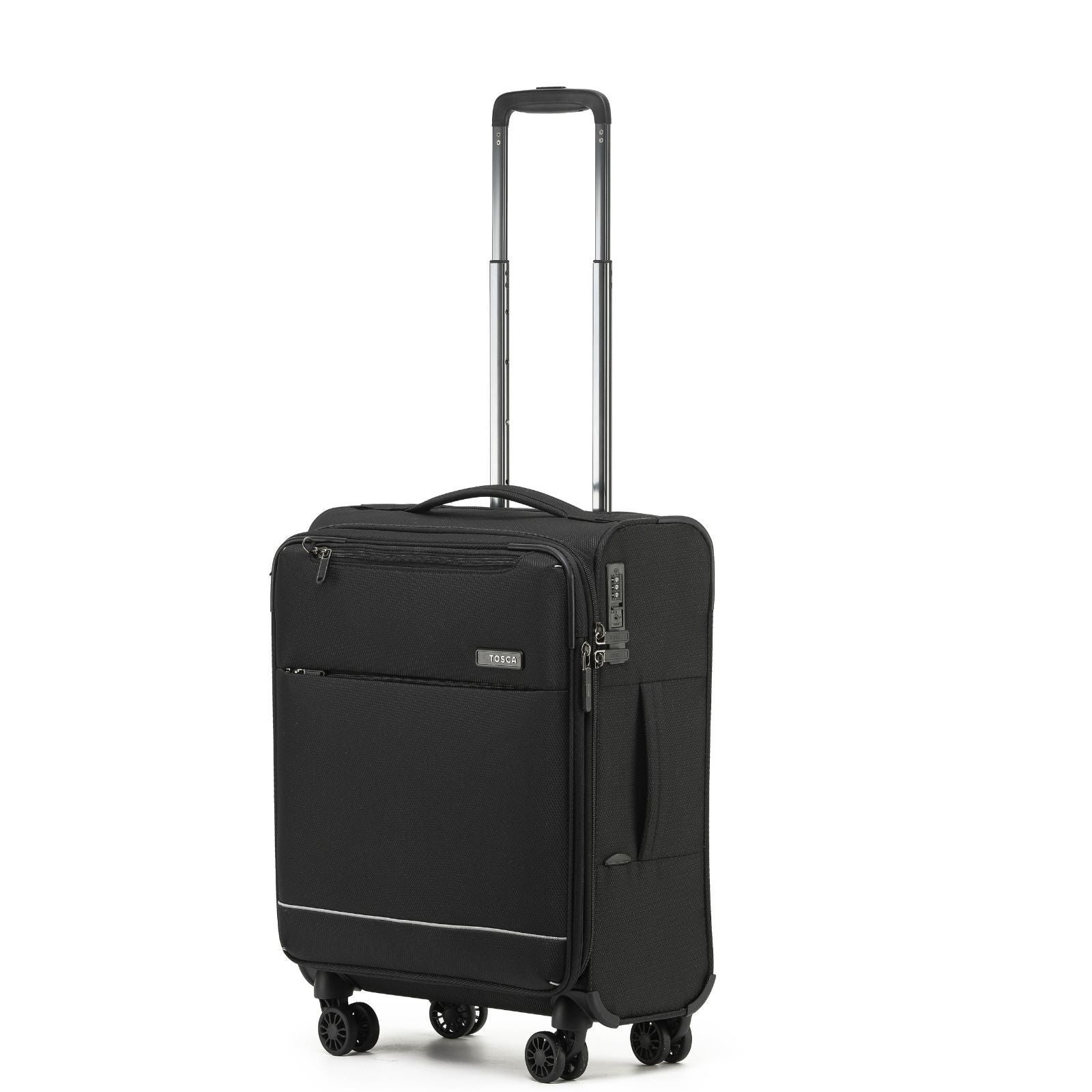 Tosca So Lite Expandable Softside Carry-On Spinner Suitcase - 54cm - Black